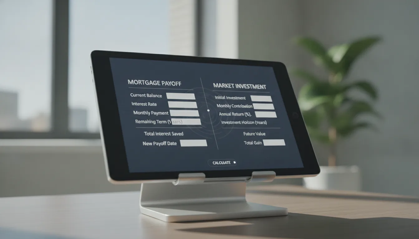 Mortgage Payoff vs Market Investment cover